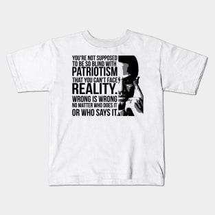 Patriotism vs Reality Kids T-Shirt